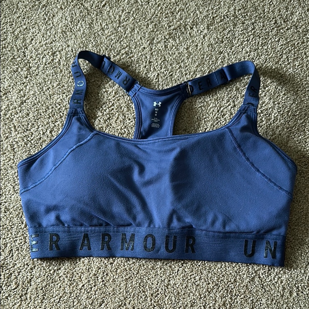 Under Armour Purple Racerback Sports Bra Moisture-Wicking